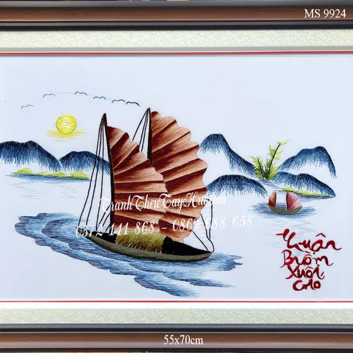 Tranh thêu thuận buồm xuôi gió ms 9924