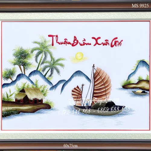 Tranh thêu thuận buồm xuôi gió ms 9925
