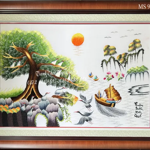 TRANH THÊU THUẬN BUỒM XUÔI GIÓ MS 9986