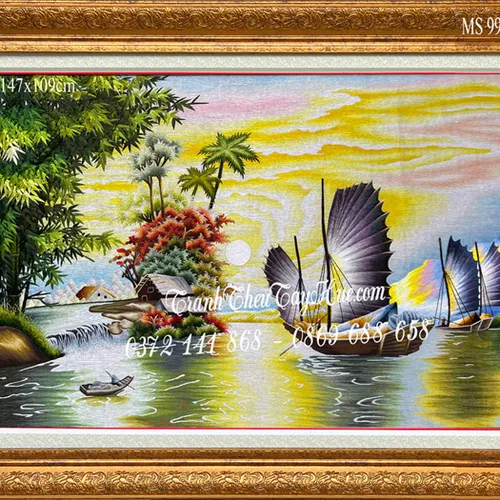 Tranh thêu thuận buồm xuôi gió và ý nghĩa của nó