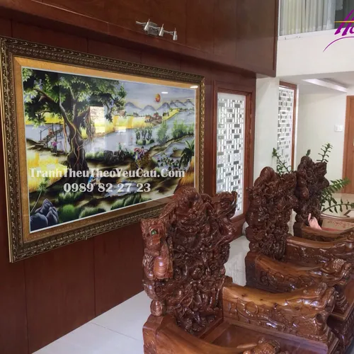 Tranh thêu treo Phòng Khách và 6 Lưu Ý cần phải biết? ( phần 2)