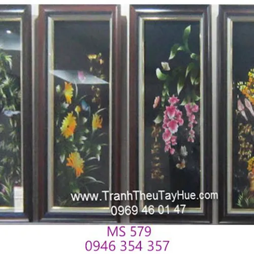 Tranh thêu tứ bình MS 579