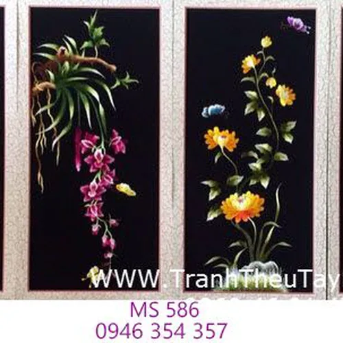 Tranh thêu tứ bình MS 586