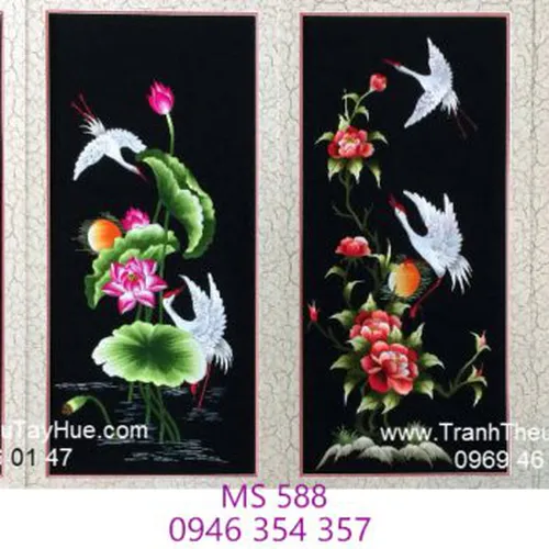 Tranh thêu tứ bình MS 588