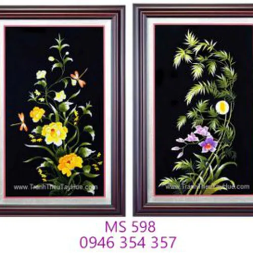 Tranh thêu tứ bình MS 598