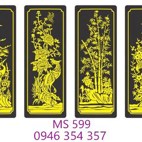 Tranh thêu tứ bình MS 599