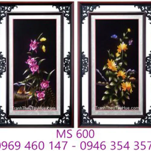 Tranh thêu tứ bình MS 600