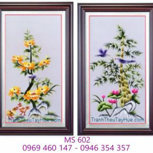 Tranh thêu tứ bình MS 602
