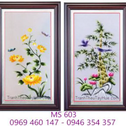 Tranh thêu tứ bình MS 603