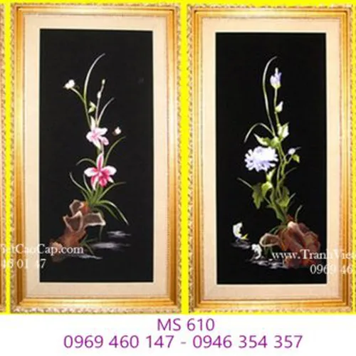 Tranh thêu tứ bình MS 610