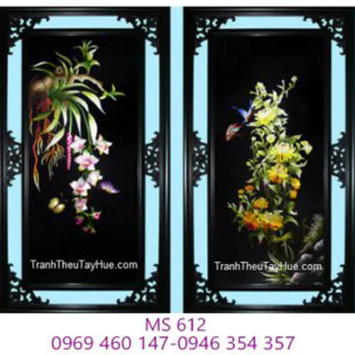 Tranh thêu tứ bình MS 612