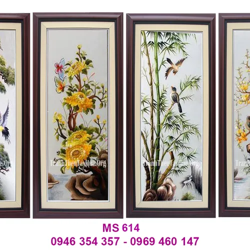 TRANH THÊU TỨ BÌNH MS 614