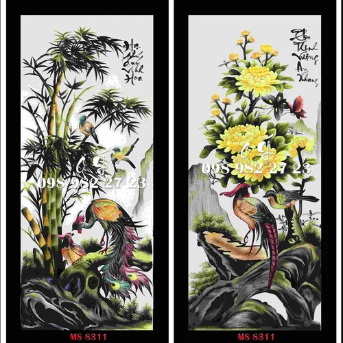 Tranh Thêu Tứ Bình MS 8311