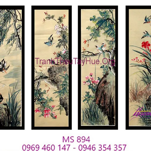 Tranh thêu tứ bình MS 894