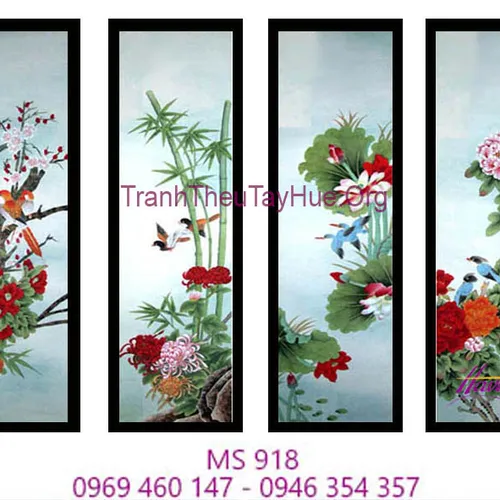 Tranh thêu tứ bình MS 918