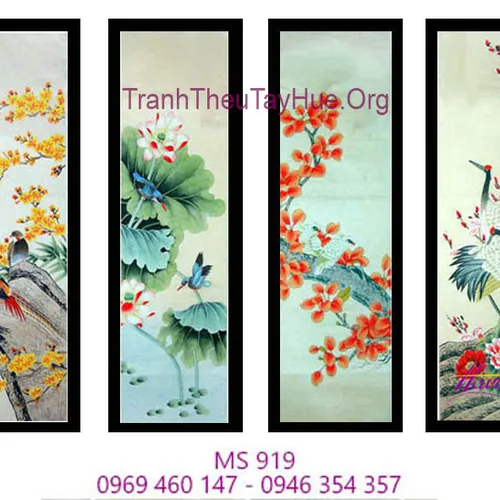 Tranh thêu tứ bình MS 919