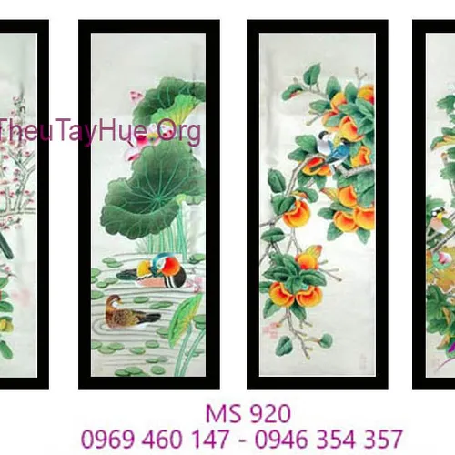 Tranh thêu tứ bình MS 920