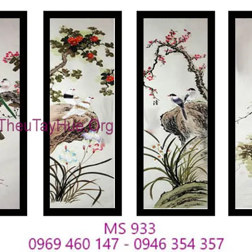 Tranh thêu tứ bình MS 933