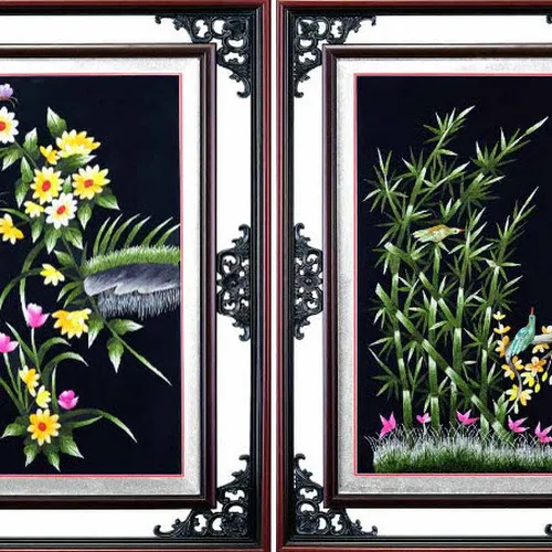 Tranh thêu Tứ Quý 26