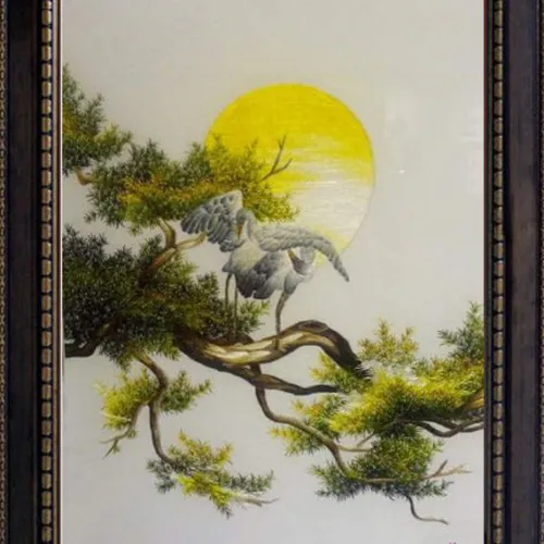 Tranh thêu tùng hạc