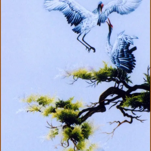 Tranh thêu Tùng Hạc Diên Niên 15
