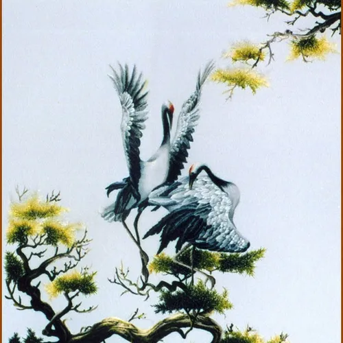 Tranh thêu Tùng Hạc Diên Niên 16