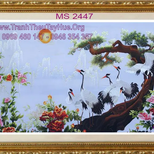 TRANH THÊU TÙNG HẠC DIÊN NIÊN MS 2447