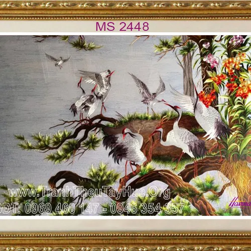 TRANH THÊU TÙNG HẠC DIÊN NIÊN MS 2448
