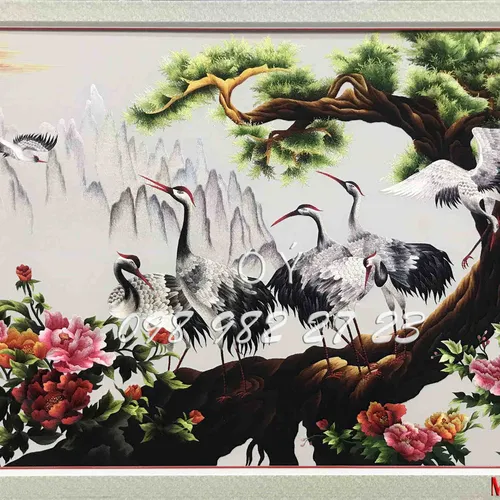 TRANH THÊU TÙNG HẠC DIÊN NIÊN MS 8365