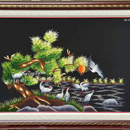 TRANH THÊU TÙNG HẠC MS 9980
