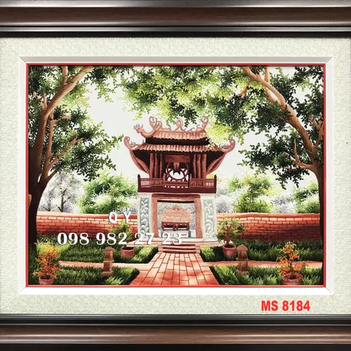 Tranh Thêu Văn Miếu Quốc Tử Giám MS 8184