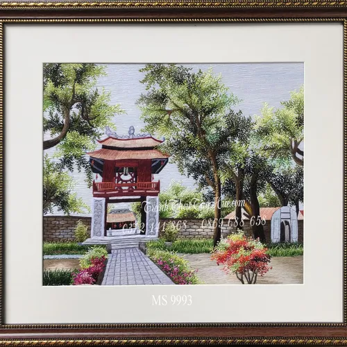 Tranh thêu Văn Miếu Quốc Tử Giám ms 9993