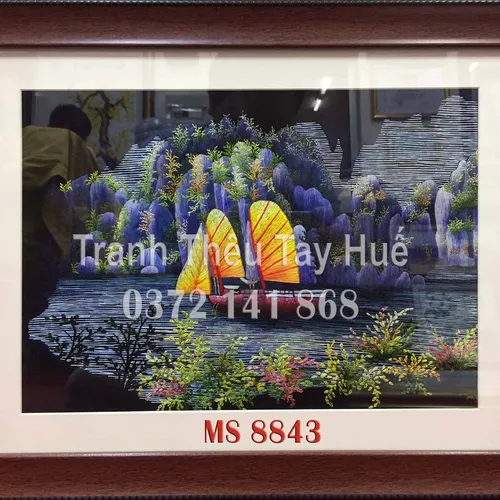 Tranh thêu Vịnh Hạ Long ms 8843