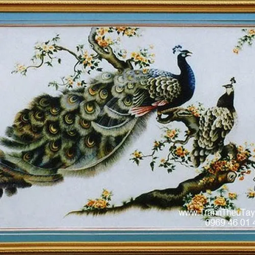 TRANH THÊUTranh thêu con công CC06