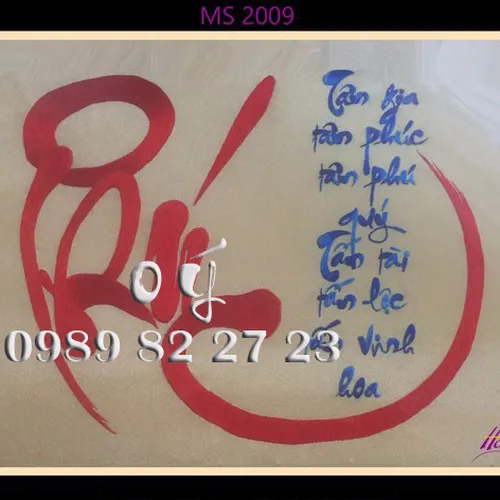 Tranh thêu chữ Phúc MS 2009