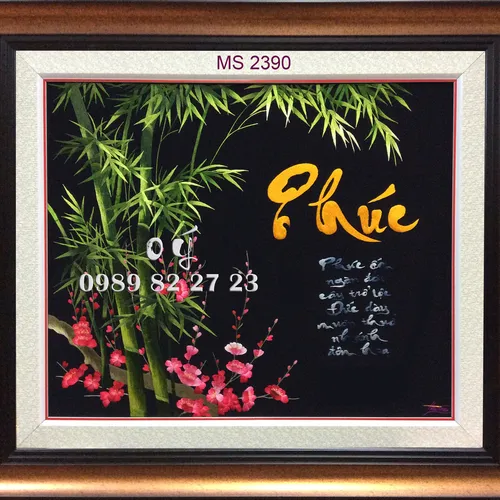 Tranh thêu chữ Phúc MS 2390