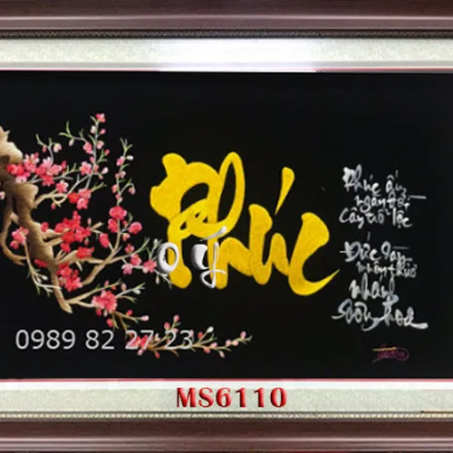 Tranh thêu chữ Phúc MS 6110