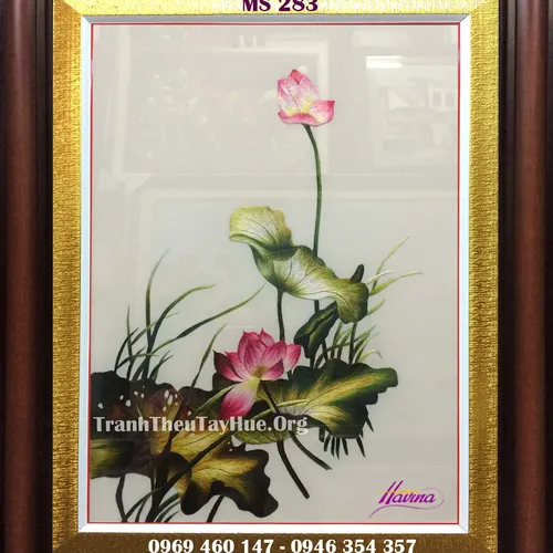 Trao Tận Tay Chị Dung Tranh Thêu Hoa Sen Ms 283