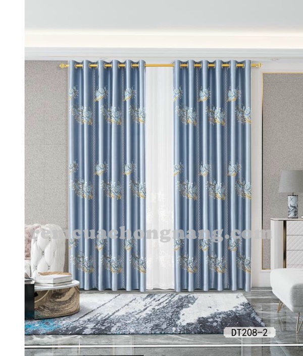 Báo giá rèm vải gấm màu xanh nhạt Báo giá rèm vải gấm màu xanh nhạt