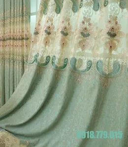 VẢI RÈM CỬA THÊU HOA VRDD02