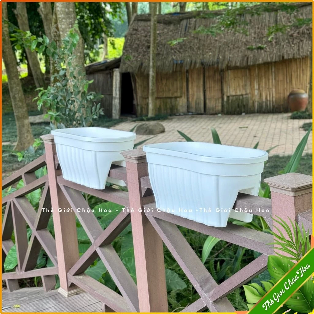 Mẫu chậu treo ban công hình chữ nhật bền đẹp Mẫu chậu treo ban công hình chữ nhật bền đẹp