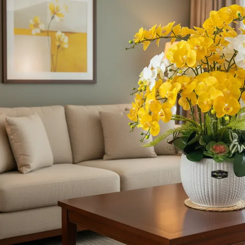 ✨ CHẬU LAN HỒ ĐIỆP GIẢ CAO CẤP 18 CÀNH: ĐỈNH CAO NGHỆ THUẬT TRƯNG BÀY!