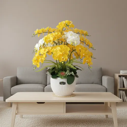 ✨ CHẬU LAN HỒ ĐIỆP GIẢ CAO CẤP 18 CÀNH: ĐỈNH CAO NGHỆ THUẬT TRƯNG BÀY!