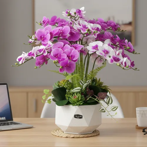 ✨ CHẬU LAN HỒ ĐIỆP GIẢ CAO CẤP 18 CÀNH: ĐỈNH CAO NGHỆ THUẬT TRƯNG BÀY!