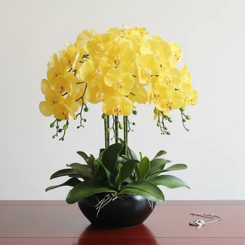 ✨ CHẬU LAN GIẢ ĐỂ PHÒNG KHÁCH CAO CẤP: TUYỆT TÁC TRANG TRÍ SANG TRỌNG NHƯ THẬT!