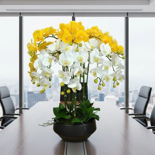 ✨ CHẬU LAN GIẢ ĐỂ PHÒNG KHÁCH CAO CẤP: TUYỆT TÁC TRANG TRÍ SANG TRỌNG NHƯ THẬT!