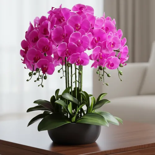 ✨ CHẬU LAN GIẢ ĐỂ PHÒNG KHÁCH CAO CẤP: TUYỆT TÁC TRANG TRÍ SANG TRỌNG NHƯ THẬT!