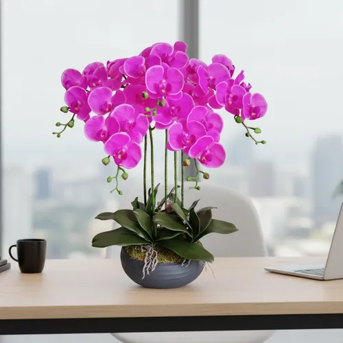 ✨ CHẬU LAN GIẢ ĐỂ PHÒNG KHÁCH CAO CẤP: TUYỆT TÁC TRANG TRÍ SANG TRỌNG NHƯ THẬT!