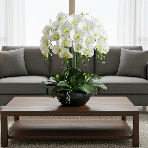 ✨ CHẬU LAN GIẢ ĐỂ PHÒNG KHÁCH CAO CẤP: TUYỆT TÁC TRANG TRÍ SANG TRỌNG NHƯ THẬT!