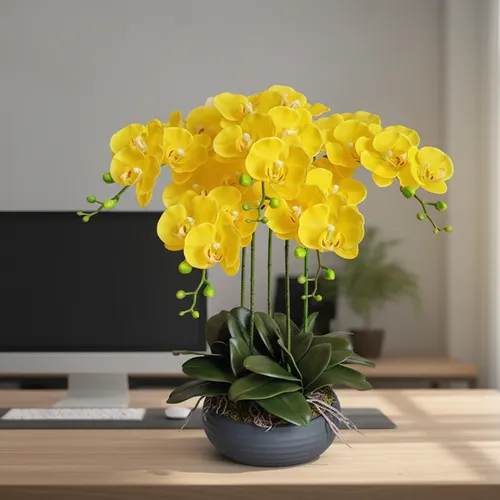 ✨ CHẬU LAN GIẢ ĐỂ PHÒNG KHÁCH CAO CẤP: TUYỆT TÁC TRANG TRÍ SANG TRỌNG NHƯ THẬT!